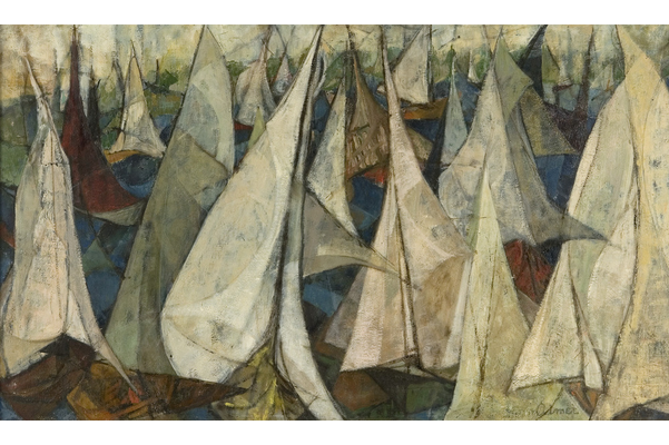Aimee Giffin, 'Regatta' oil painting (1959)