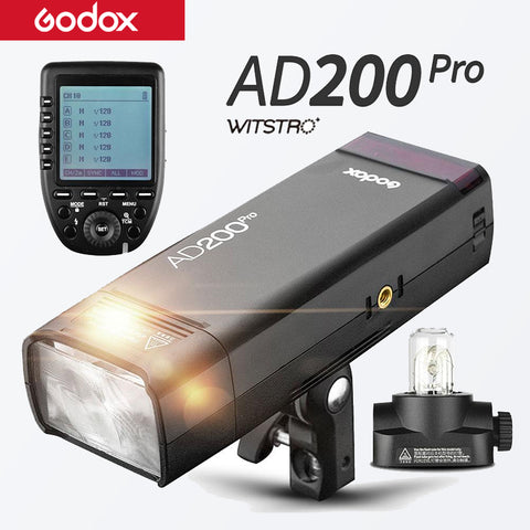 Godox AD200 Pro Godox AD200Pro Flash for Canon Cameras,TTL 2.4G HSS  1/8000s,2900mAh Battery and XPro-C Flash Trigger,500 Full Power  Flashes,0.01-1.8s