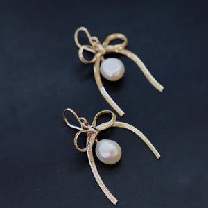 Katie Waltman Sloane Ribbon and Pearl Earrings - Amara Day Spa | Salon | Boutique