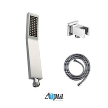 Load image into Gallery viewer, Kube Bath Aqua Piazza Shower Set With 8&quot; Ceiling Mount Square Rain Shower, Handheld and Tub Filler Chrome
