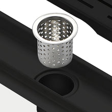Load image into Gallery viewer, Kube Bath 36&quot; Stainless Steel Linear Grate Shower Drain – Matte Black
