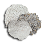 Calcite, grey or white in color. Available in fine, medium and extra fine. 