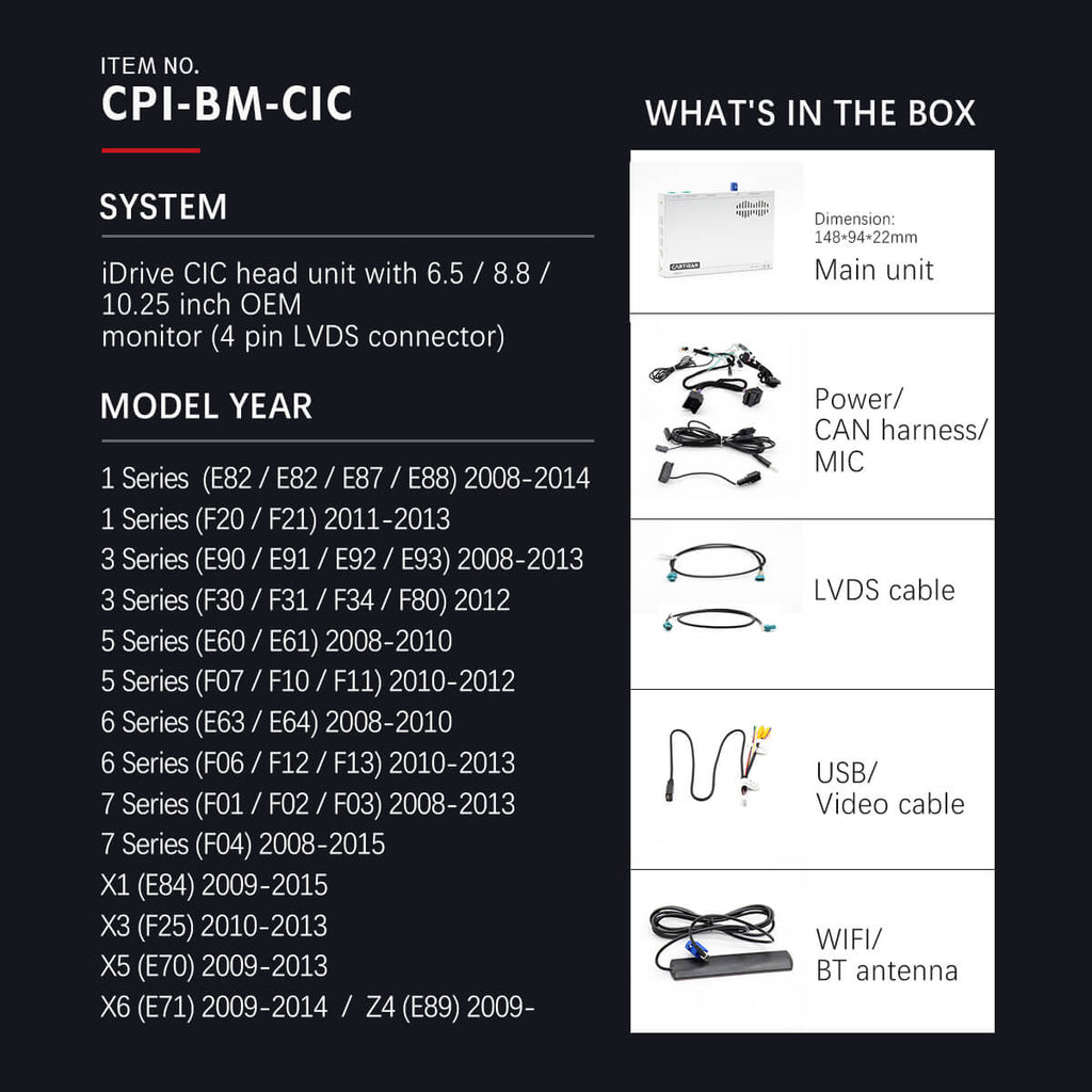 CarPlay OEM Integration for BMW CIC Navigation System