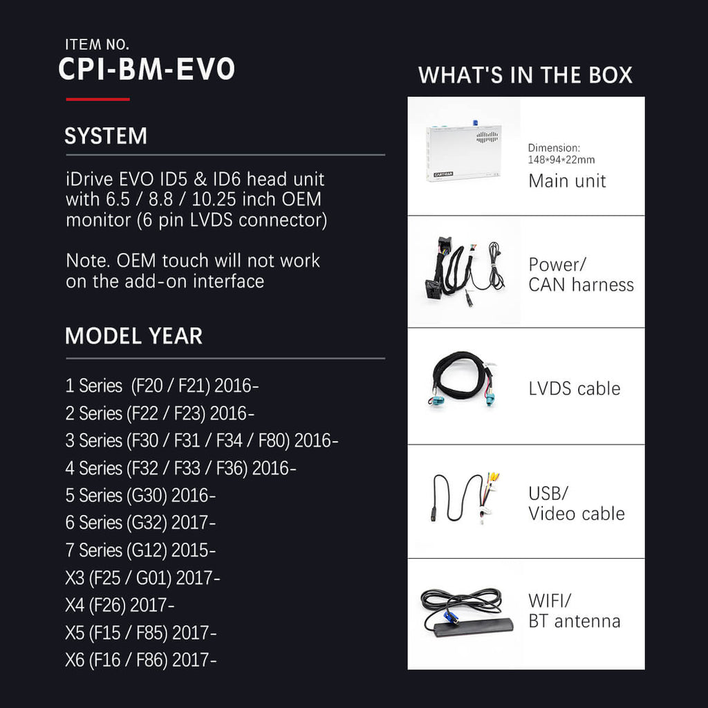 EVO Navigation System Retrofit for BMW