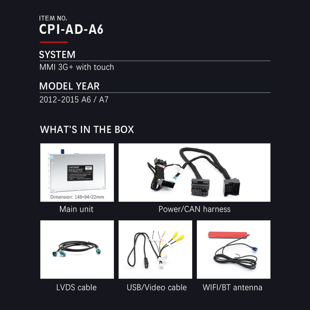 MMI 3G Navigation System Retrofit for Audi A6A7