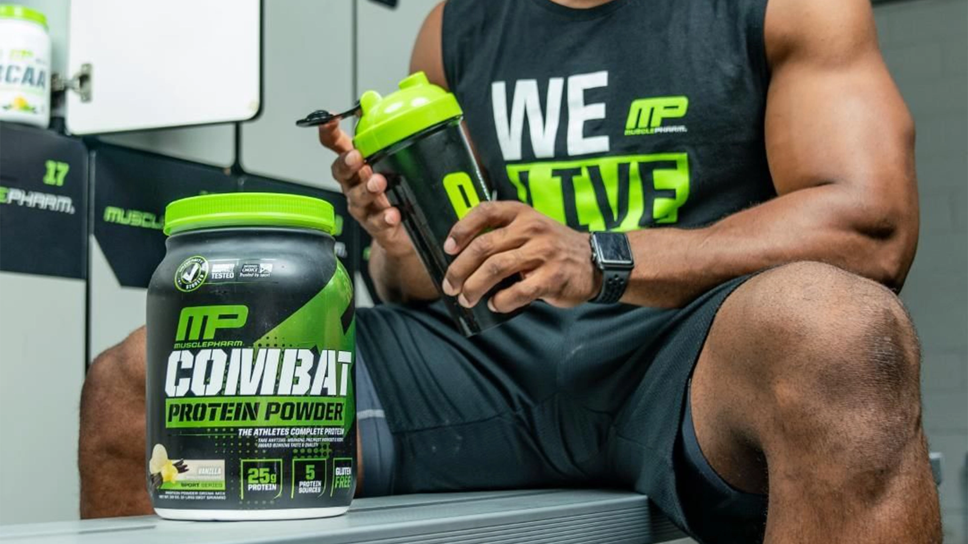 MusclePharm Combat Protein Powder - Locker Room Image