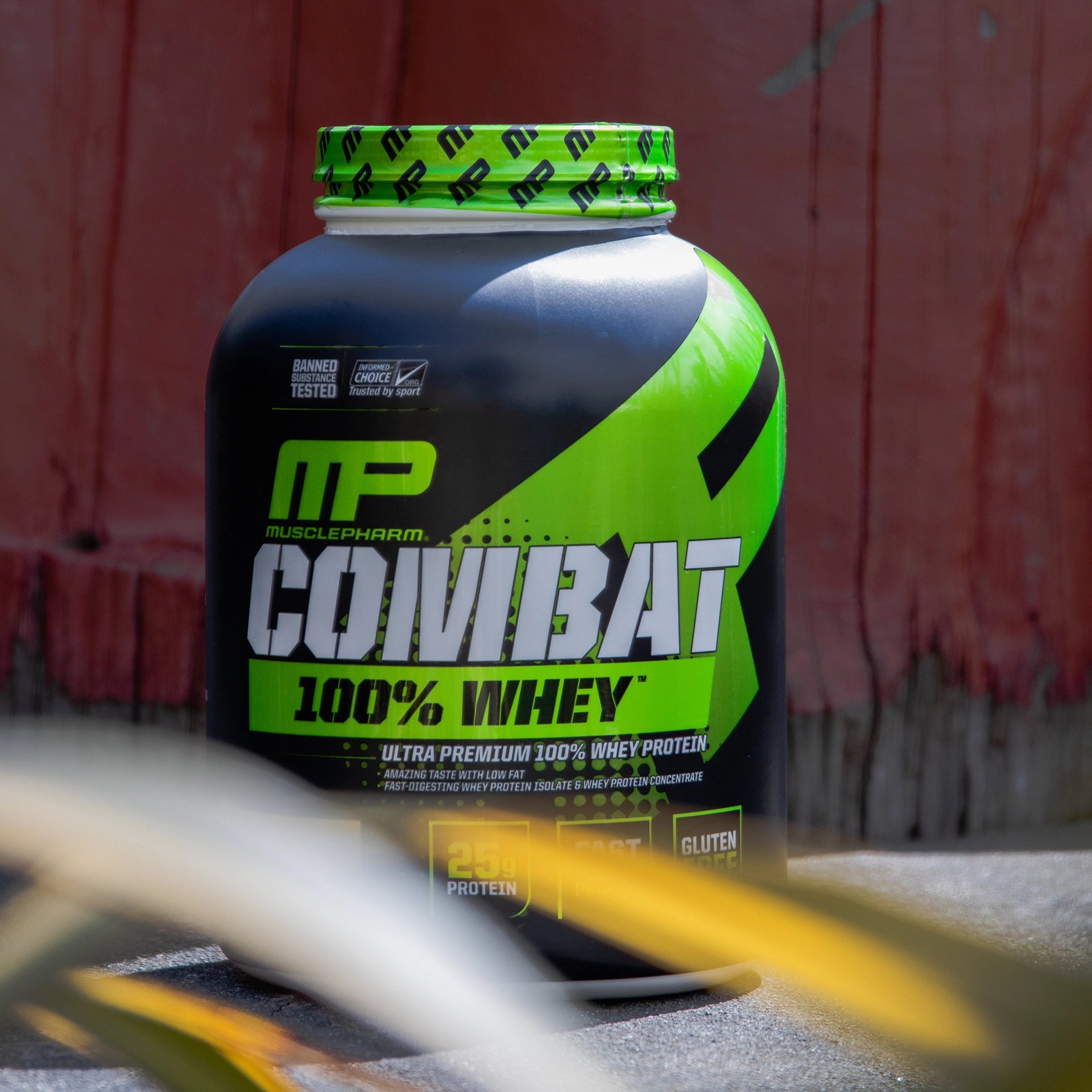 MusclePharm Combat Whey 5lb Tub in the Wild