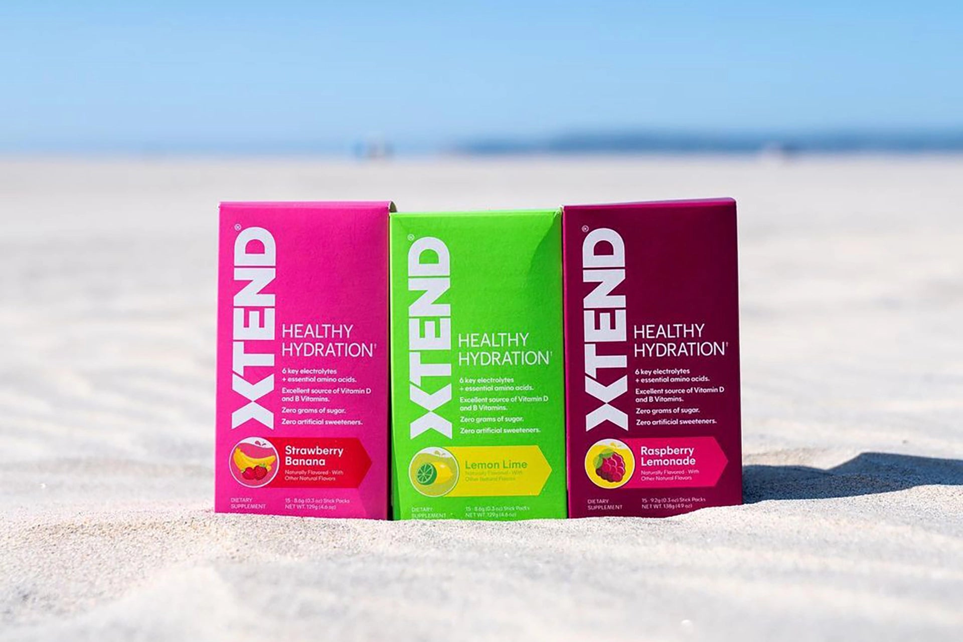 Xtend Healthy Hydration - Box Lineup Beach Pic