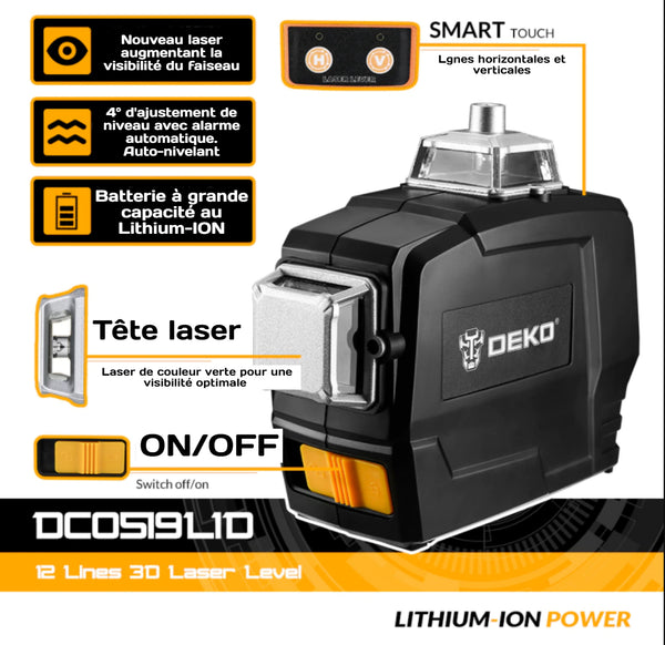 Laser Professionnel DEKO - 12 lignes