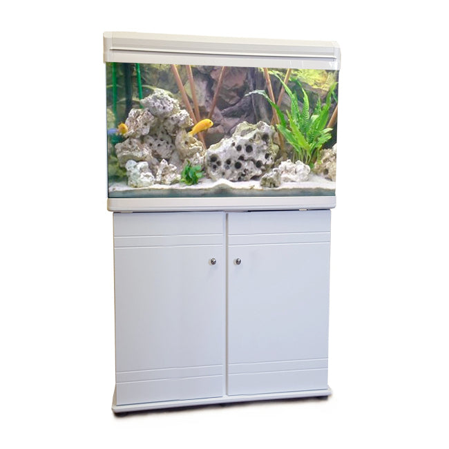 Aquarium Fish Tank & Cabinet 60cm 80L Black / White
