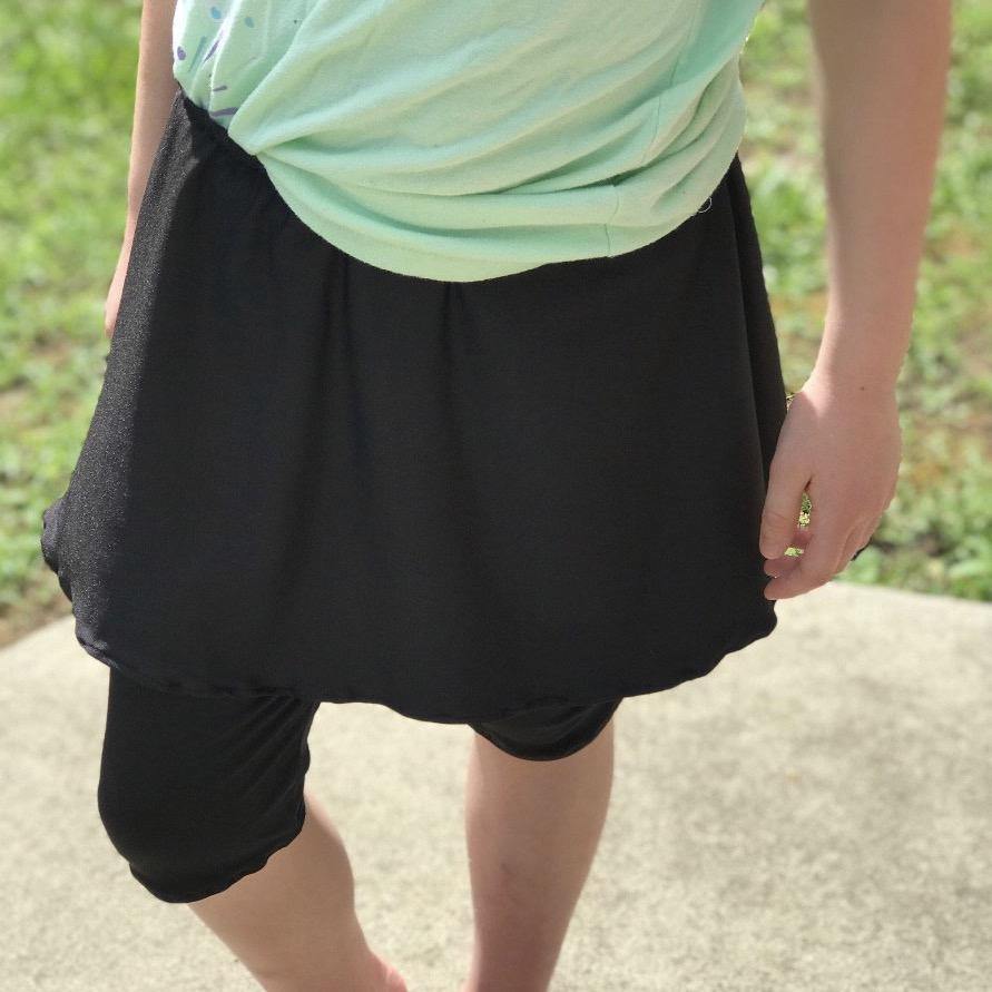 Image of girls Custom swim skirt with built in leggings