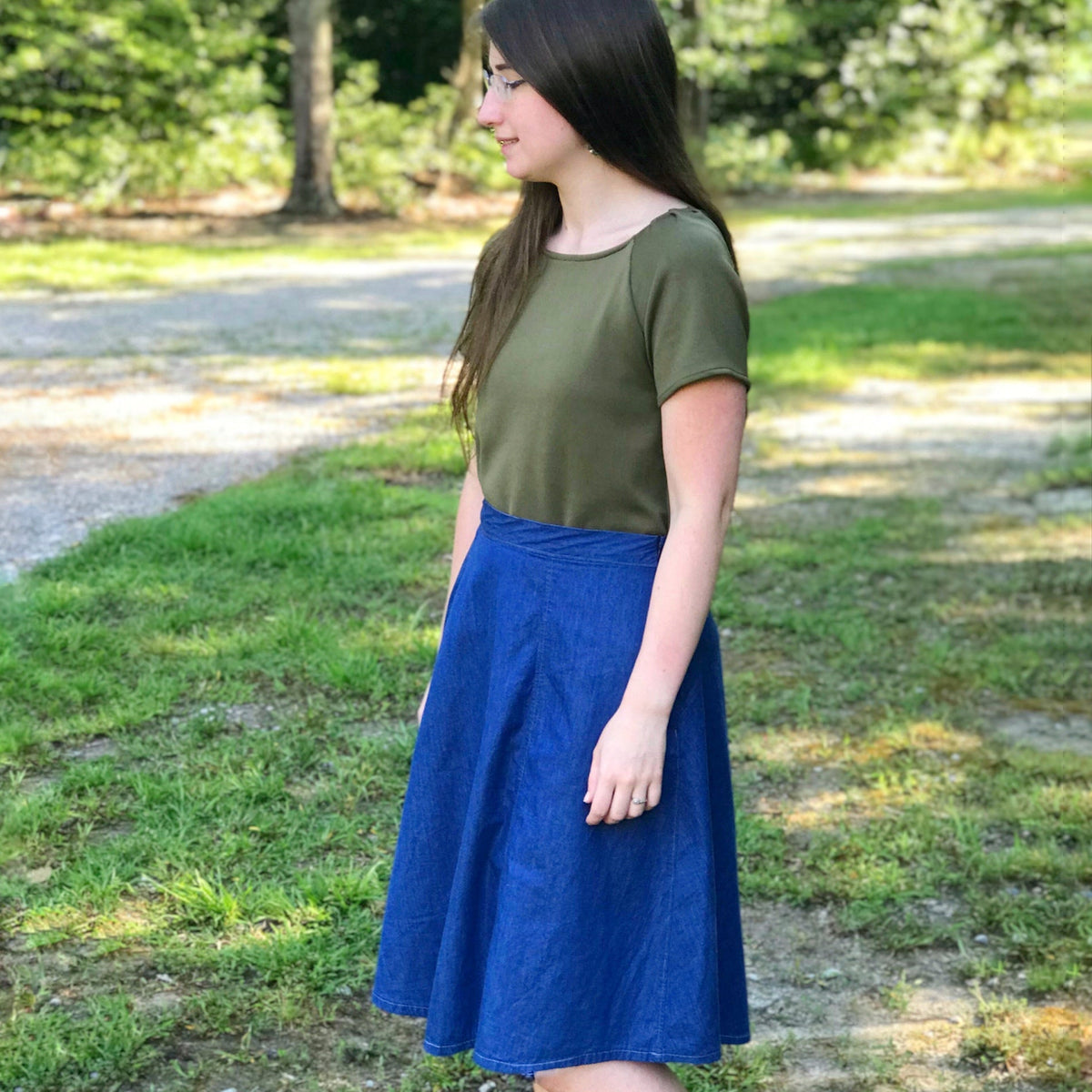 Midi Length Evelyn Style Skirt