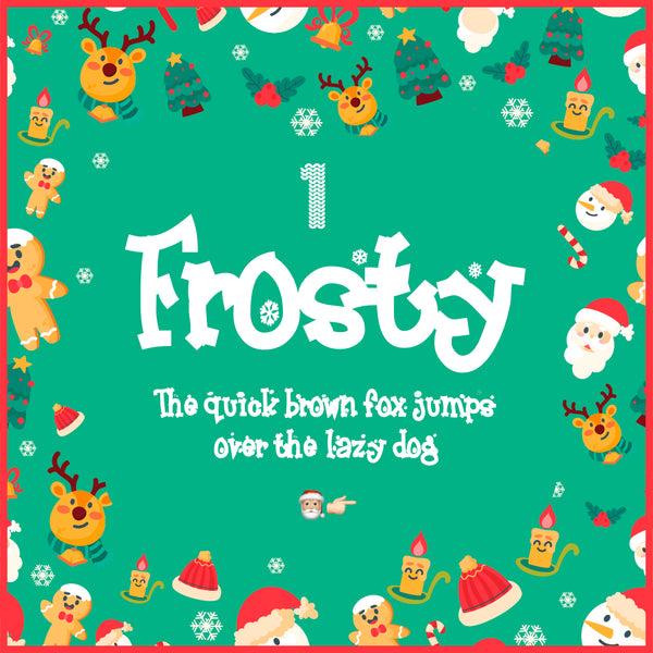 Tipos de letra de navidad. Frosty