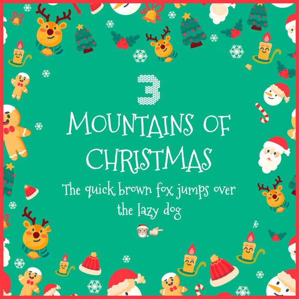 Tipos de letra de navidad. Mountain of christmas