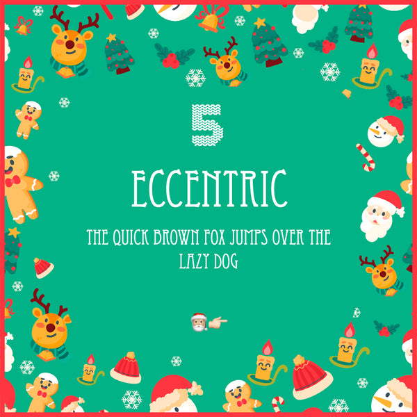 Tipos de letra de navidad. Eccentric