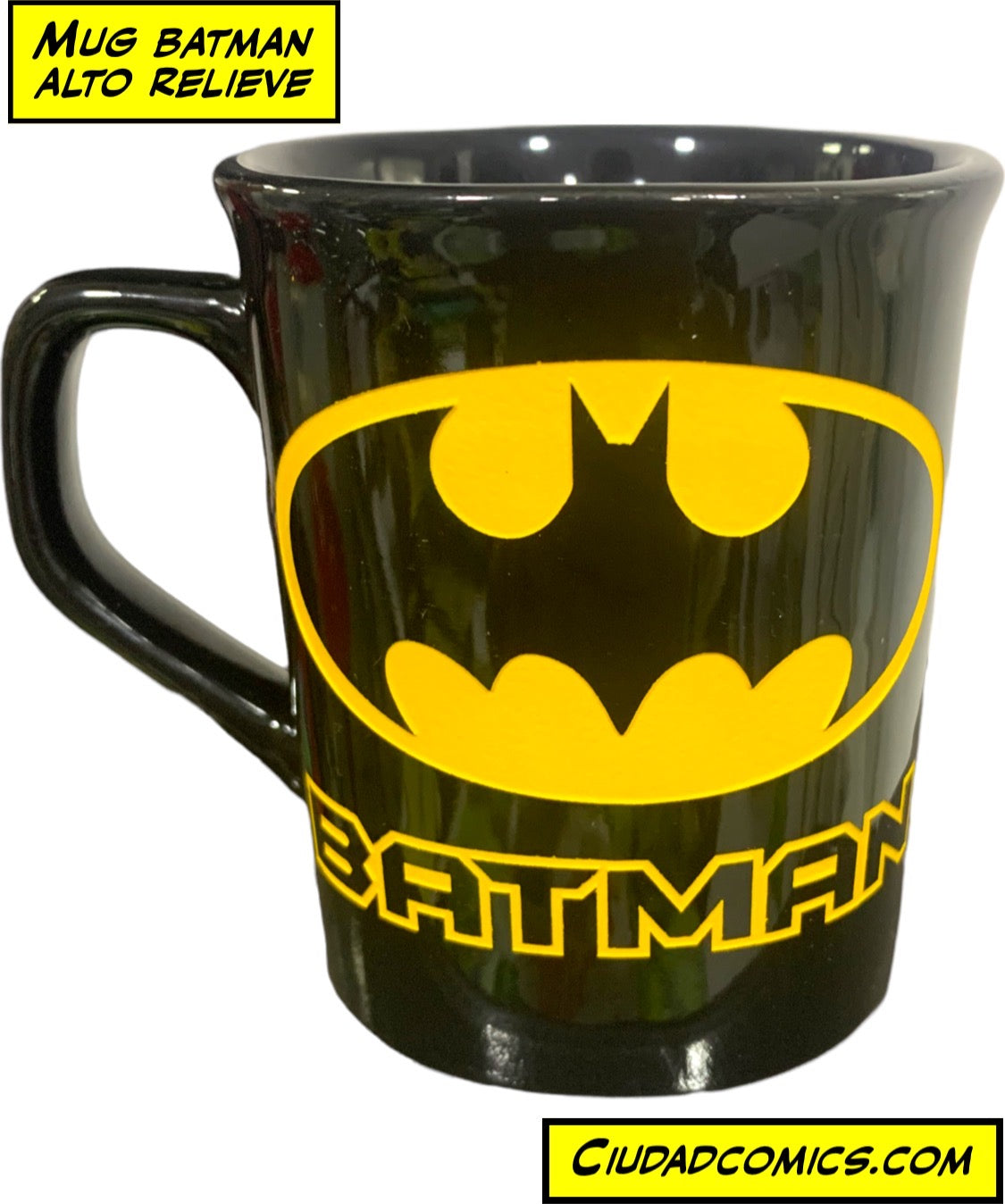 Mug o Taza De Café Batman En Cerámica y En Altos Relieves y De 14 Onza