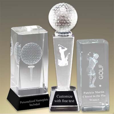 Golf Crystal Trophies