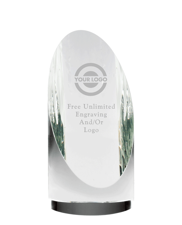 oval crystal award