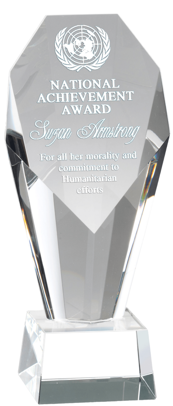 large diamond acrylic trophy