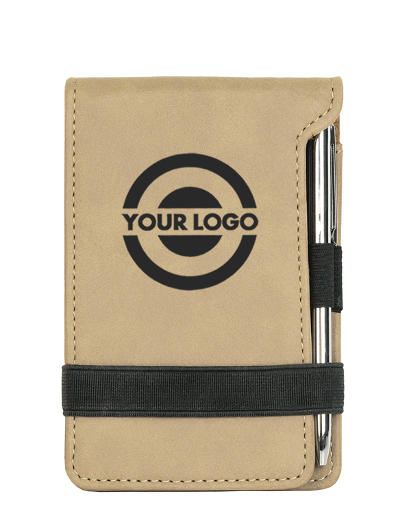Personalized Leatherette Note Pad with Pen
