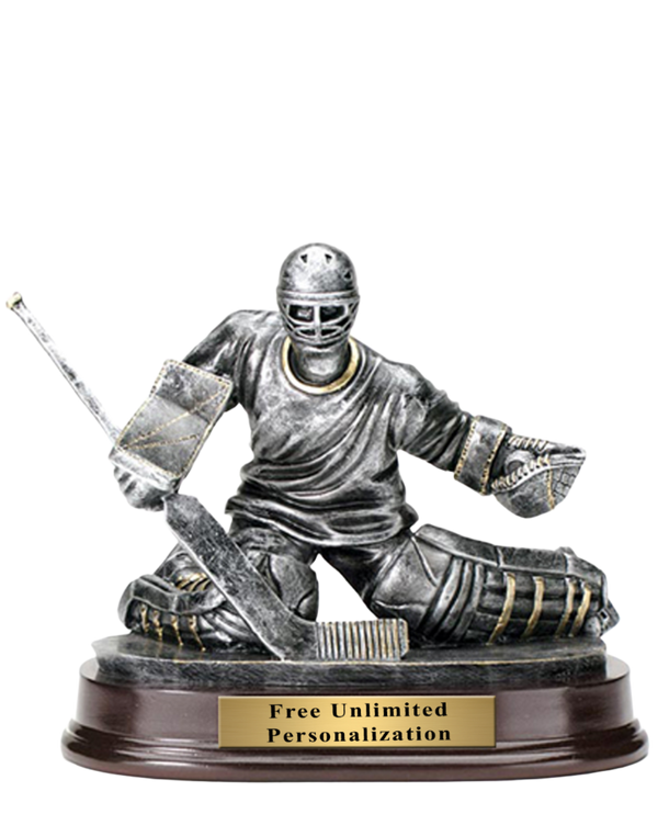 Pewter Hockey Goalie Trophy