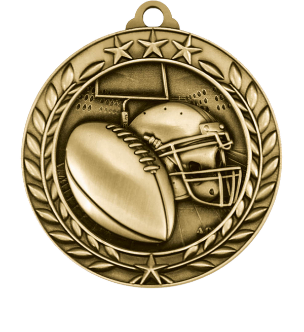 wreath football medal