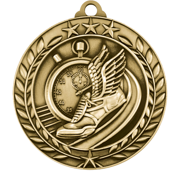 wreath track medal