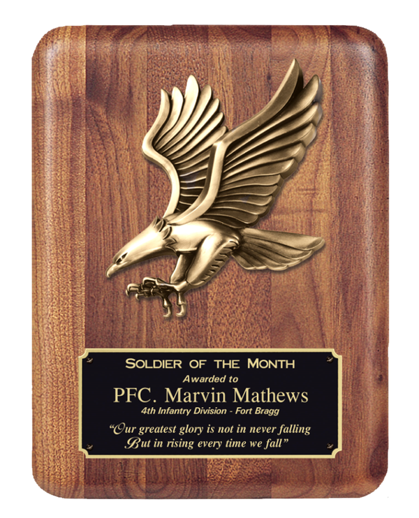 walnut eagle plaque