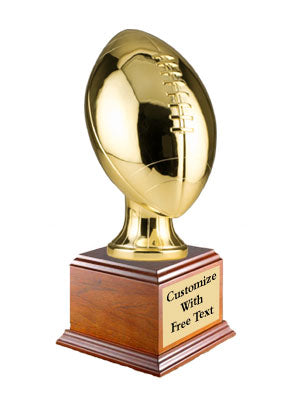 metalized football trophy