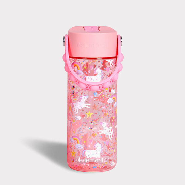 Elemental 18oz Stylish Cat Kids Splash Water Bottle for School