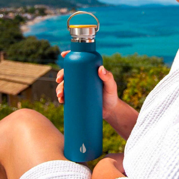 25 oz Retro Water Bottle Aquamarine – Iron Flask