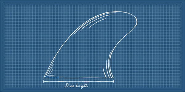 Base width of  fin for your surfboard in Montreal, Quebec