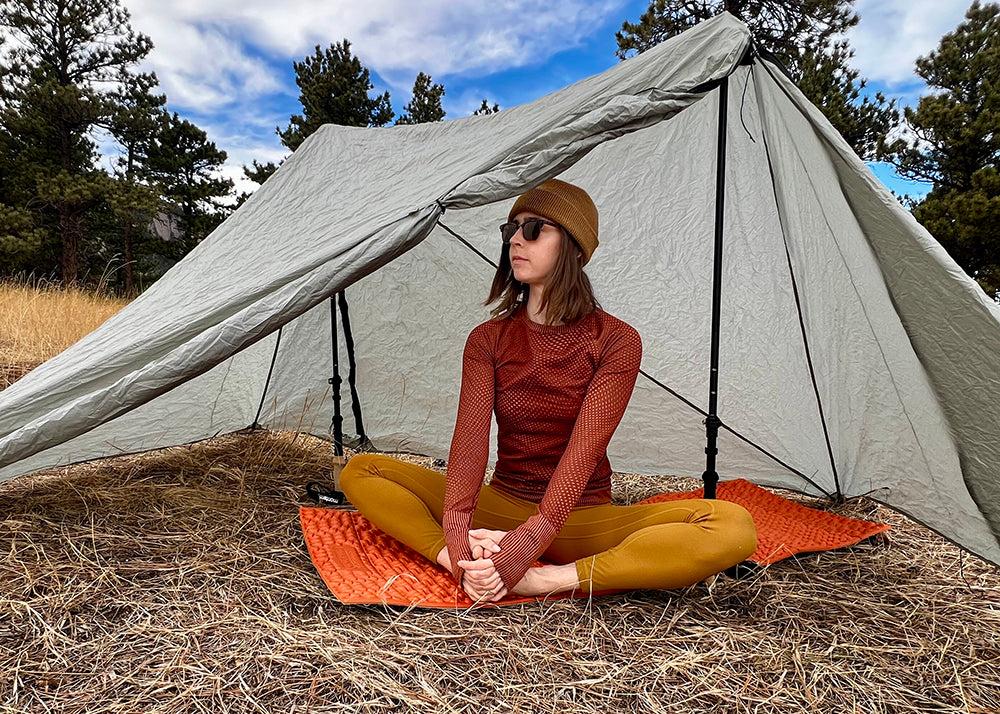butterfly pose yoga in your tent