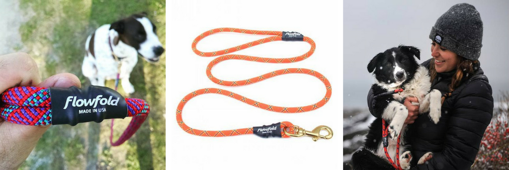 Best Outdoor Gear for Dogs - Flowfold Trial Mate Leash Reclaimed Recycled Climbing Rope Dogs