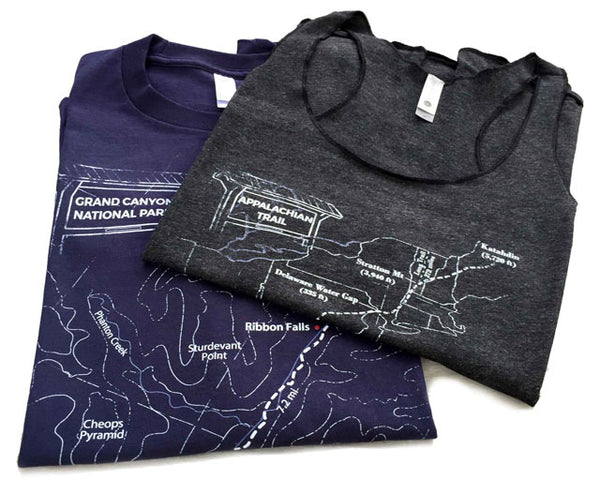 Grand Canyon T-Shirt Trail Map Tees