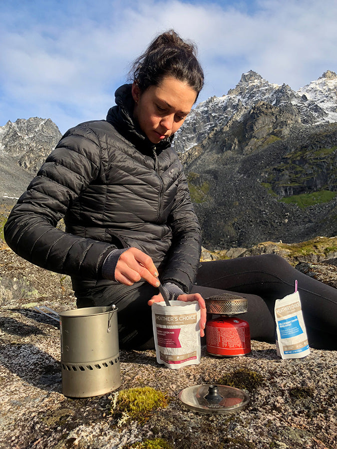 Heather's Choice Healthy Backcountry Backpacking Food Meals Snacks Alaska