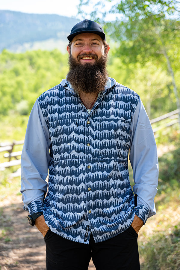 Jolly Gear Thru-Hiking Sun Shirt Button Down Patterns Hood