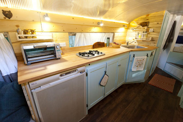 Living On A Converted School Bus Outside Found Profile Garage Grown Gear