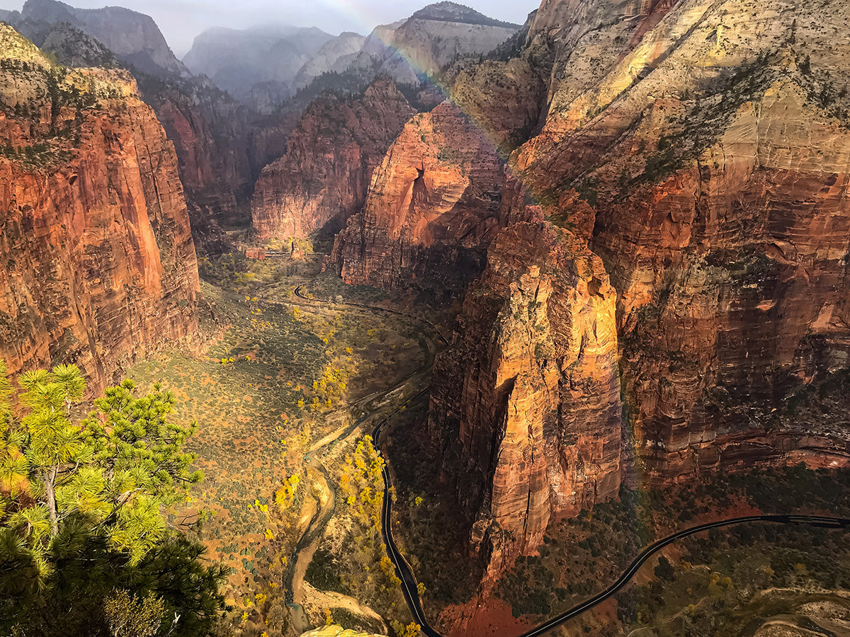 Backpacking Narrows Slot Canyon Hike Top Down Winter Zion National Park Bennett Fisher