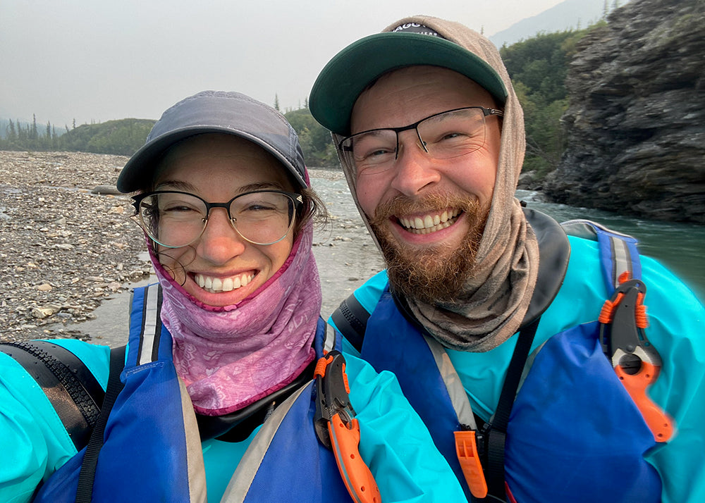 SWD Superior Wilderness Design founders in life jackets for rafting