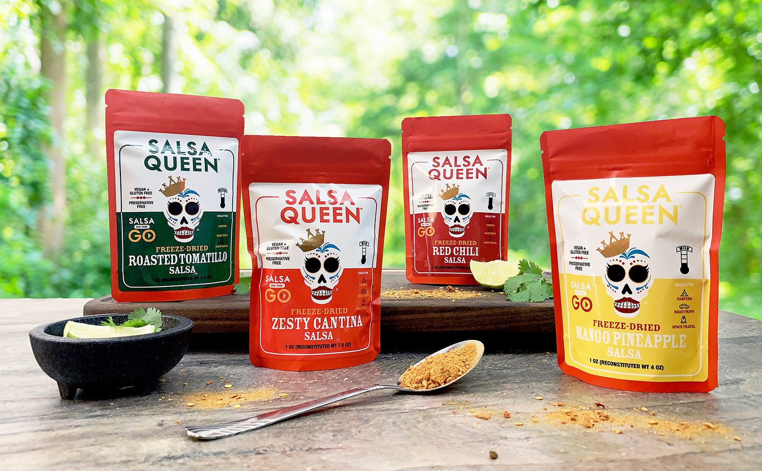 Salsa Queen Backpacking Salsas Freeze Dried Cold Soak Tasty GGG Garage Grown Gear