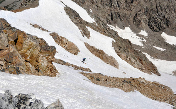 Summer Backcountry Skiing in Colorado Mount Democrat