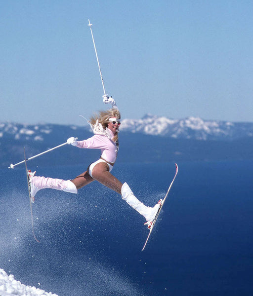 Onesie For Skiing Suzy Chaffee Silver One Piece 