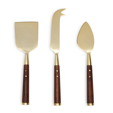 Gold and Blue Cheese Knife Set