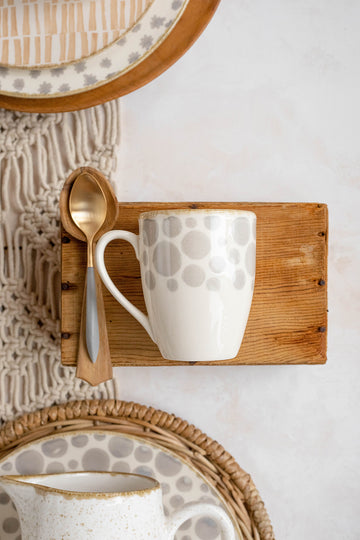 Hand Stamped Mug With Tea Bag Holder