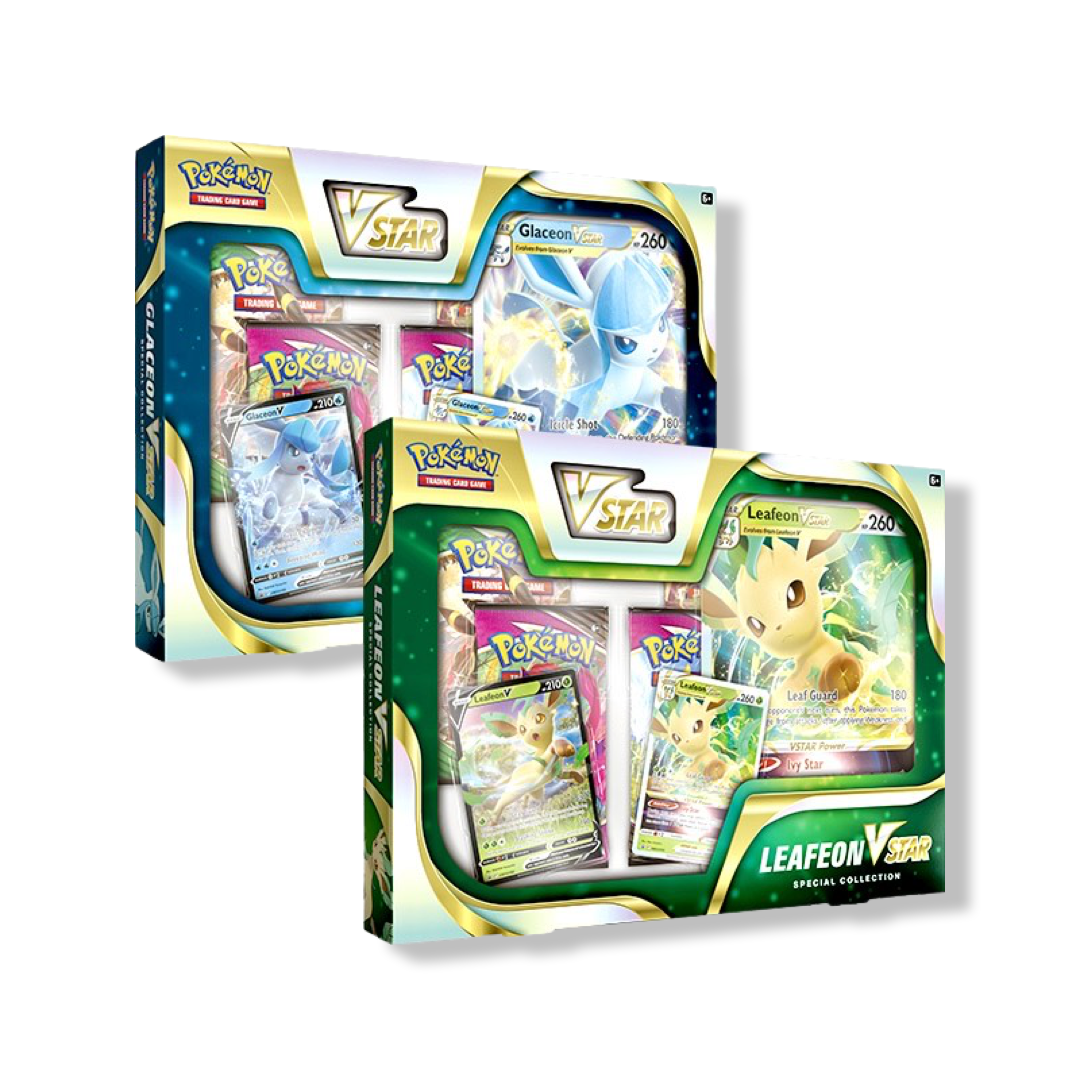Pokémon TCG: Glaceon & Leafeon VSTAR Collection Box Bundle