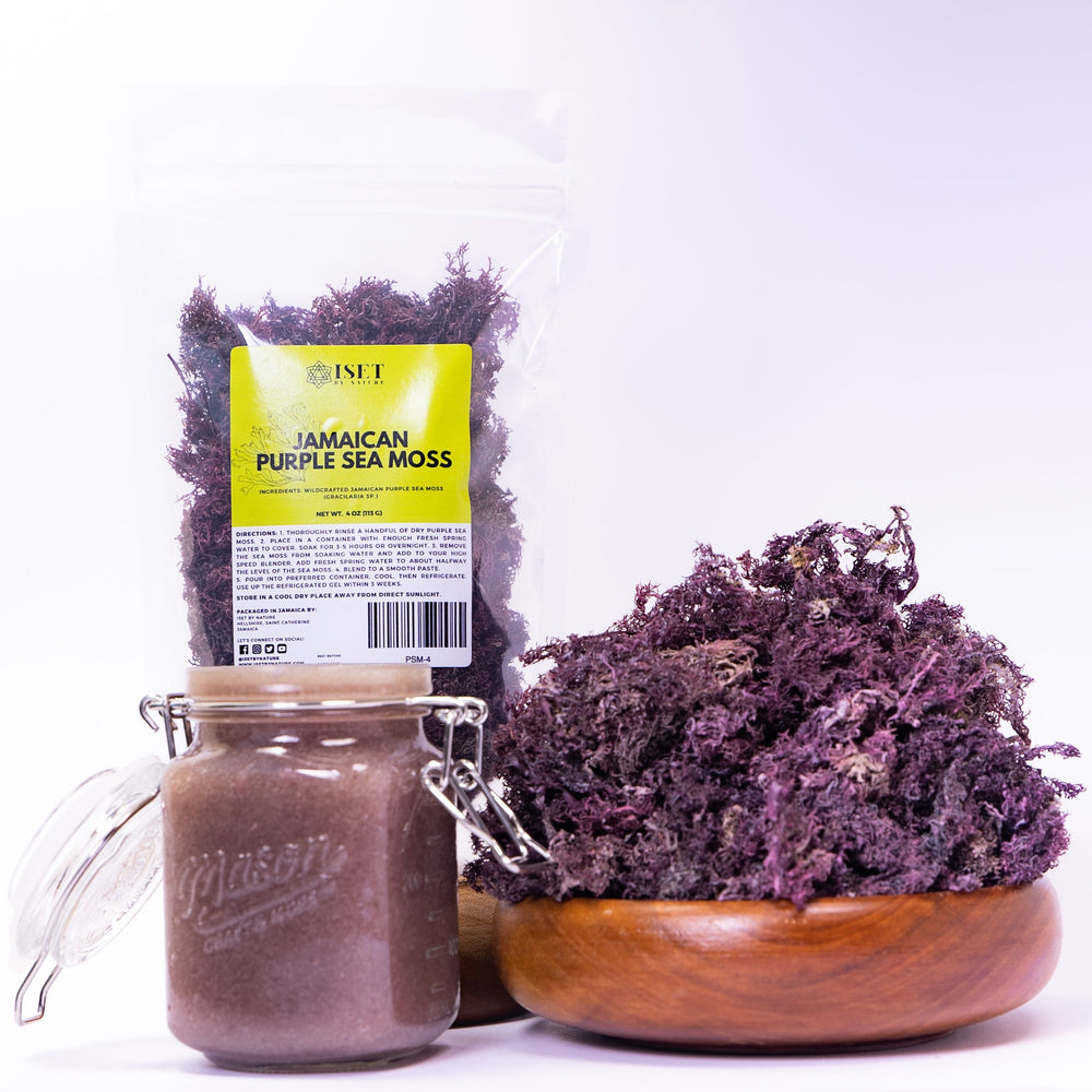 Jamaican Purple Sea Moss (Raw, Wildcrafted) Iset by Nature