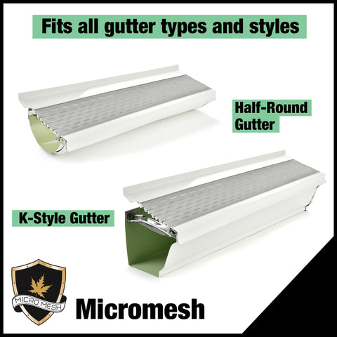 6 inch micromesh gutter types