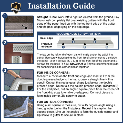 6 inch micromesh installation guide