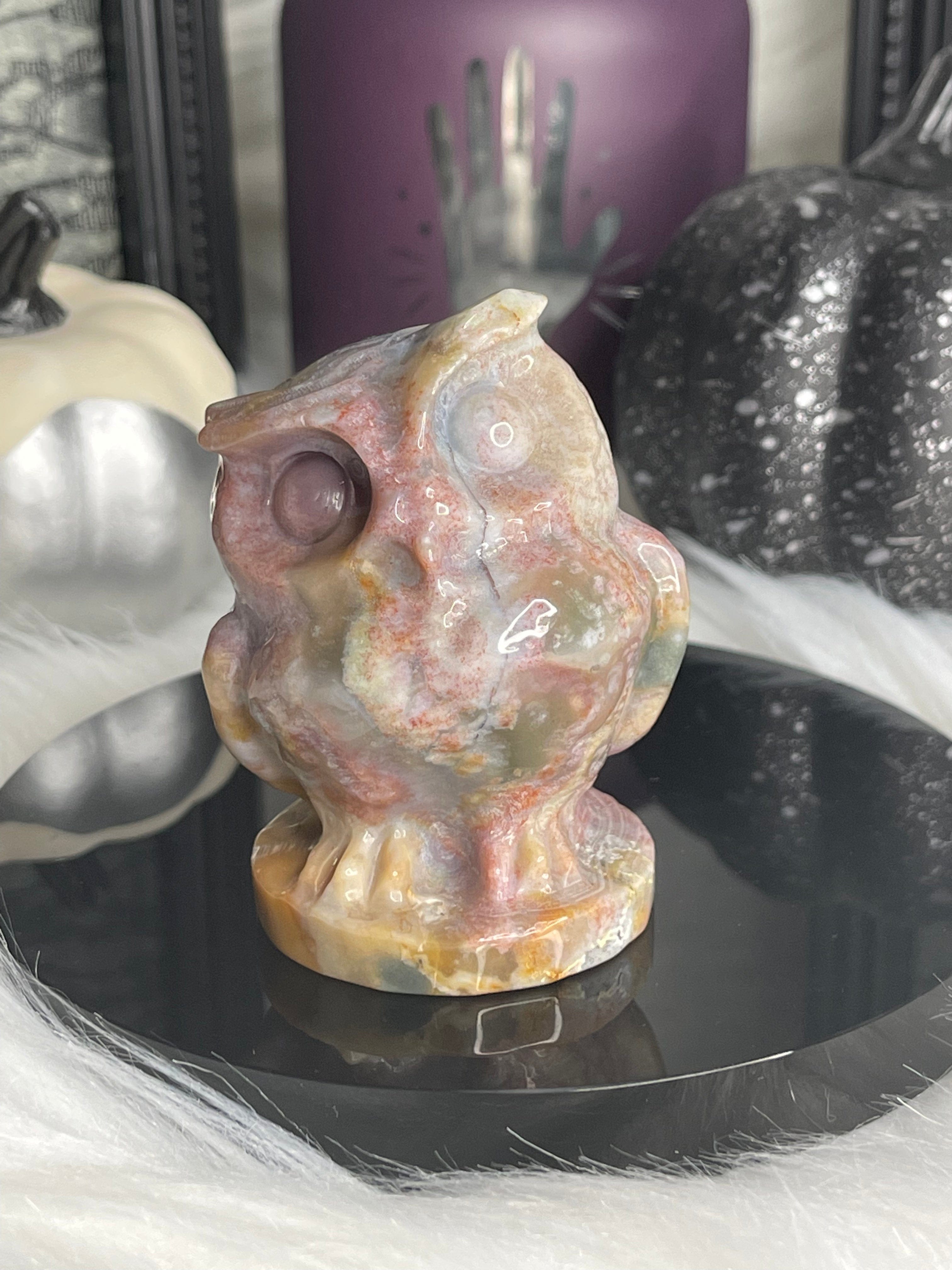 Sea Jasper Owl Crystal C